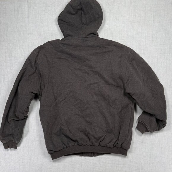 Eddie Bauer Hoodie Jacket Full Zip Front Charcoal Gray Insulated Size L Large - Picture 2 of 14